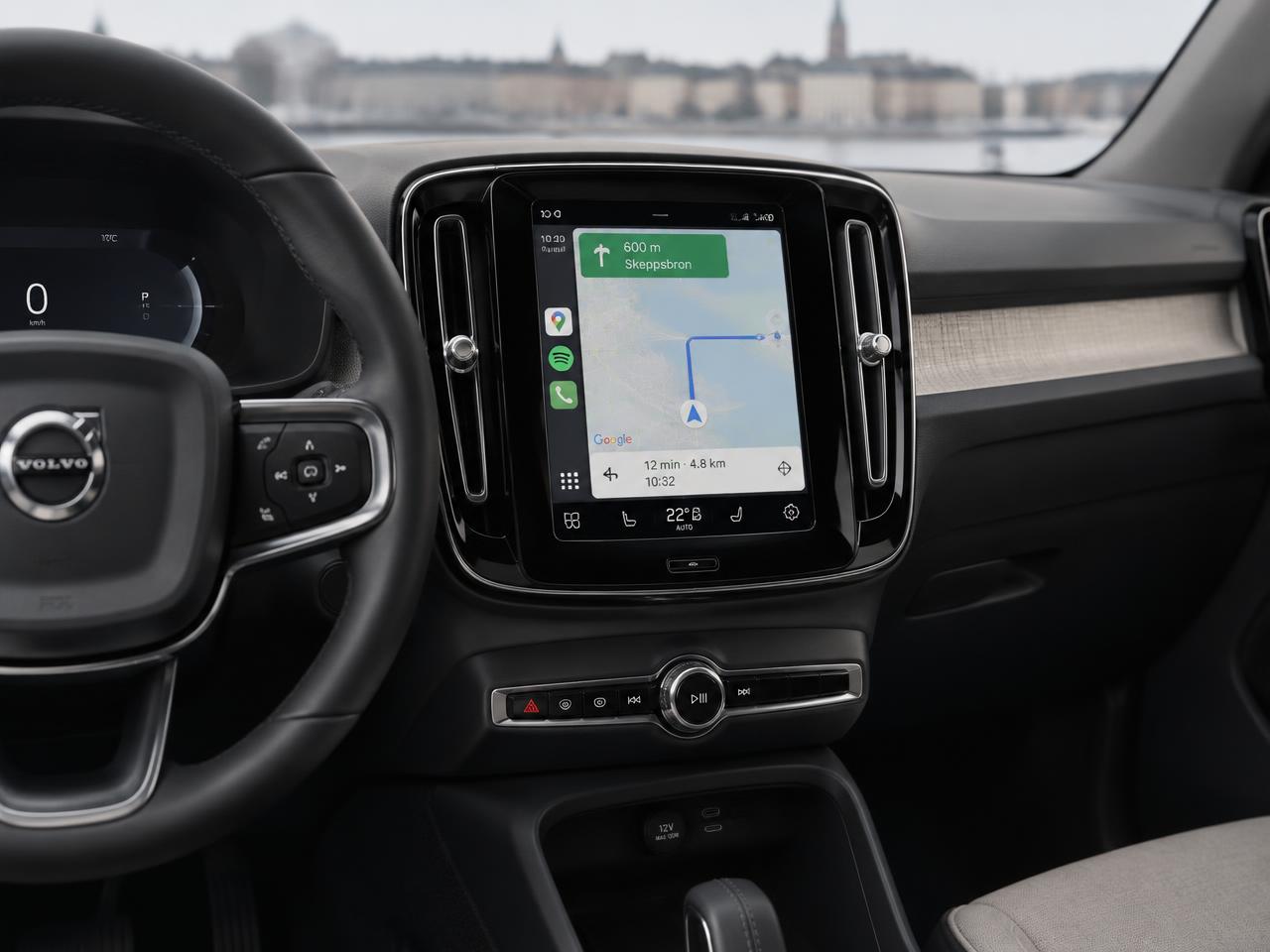 XC40のセンターディスプレイに表示されたGoogleマップ